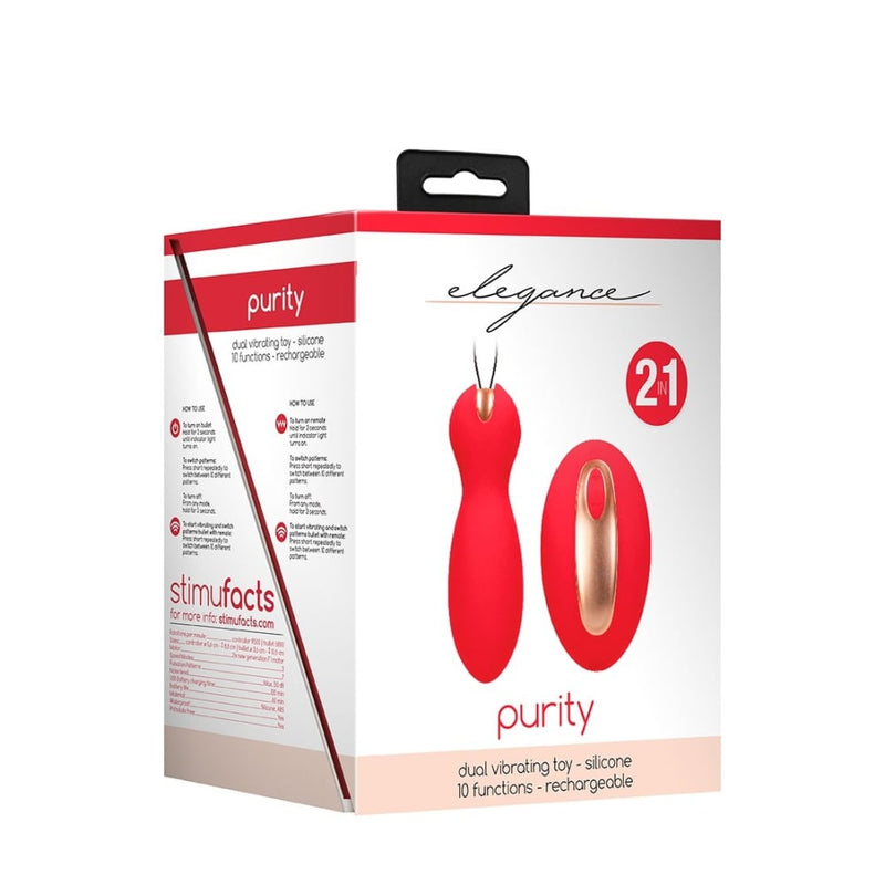 Shots - Elegance | Dual Vibrating Toy - Purity - Red