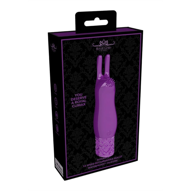 Shots - Royal Gems | Elegance - Rechargeable Silicone Bullet - Purple