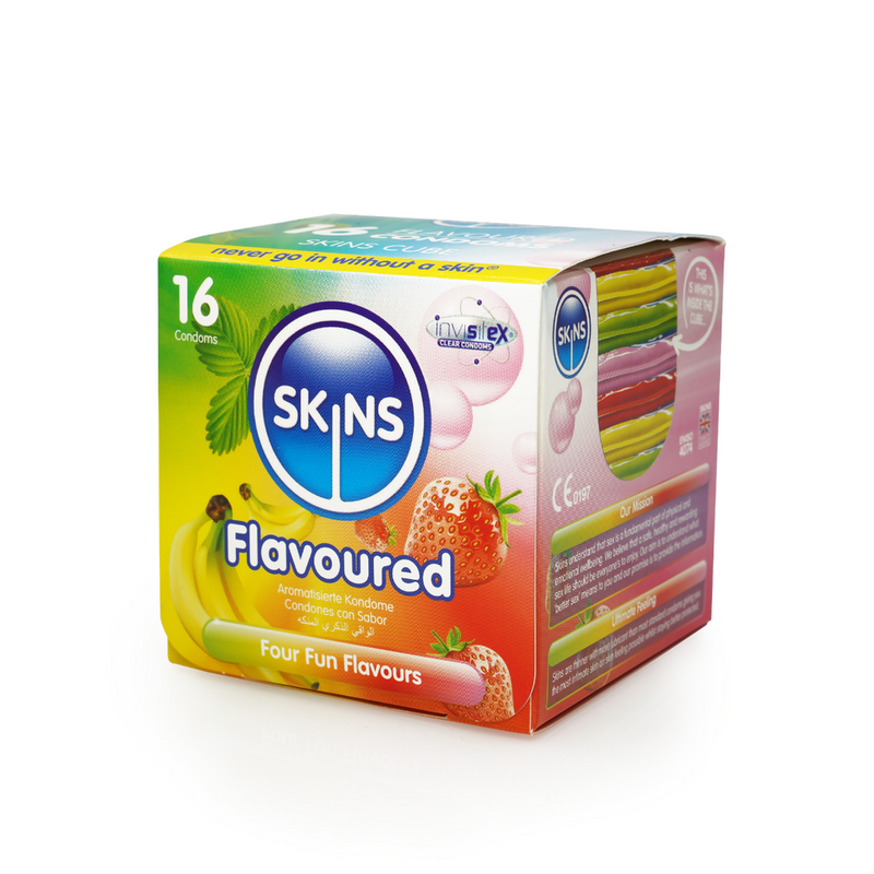 Skins Condoms Flavours Cube 16 Pack - International 1