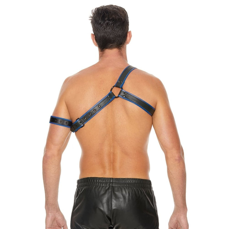 Shots - Ouch! Harnesses | Gladiator Harness - One Size - Blue