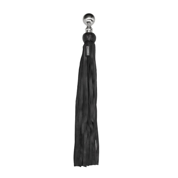 Shots - Ouch! Pain | Heavy Metal Ball Flogger Softy Leather - Black