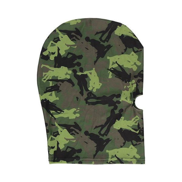 Shots - Ouch! | Mask With Mouth Opening - Army Theme - Green