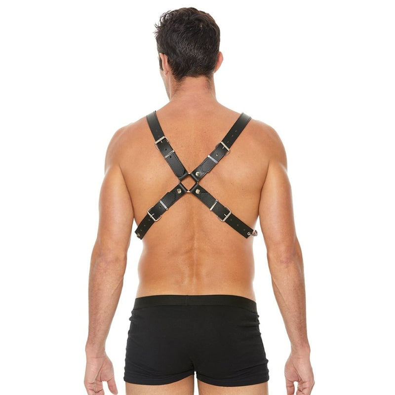 Shots - Ouch! Harnesses | Men’s Chain Harness - One Size - Black