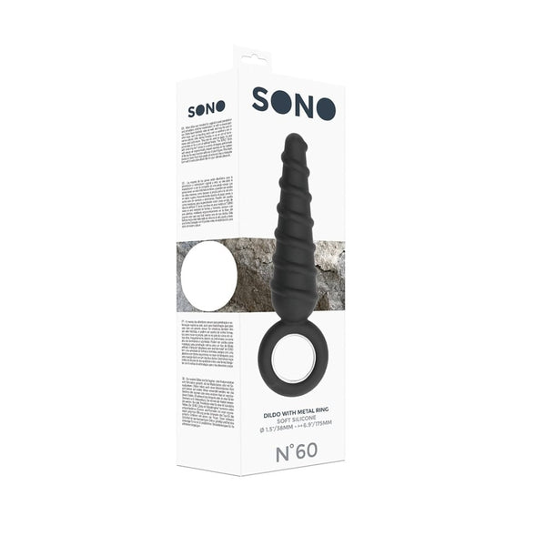 Shots - Sono | No. 60 - Dildo With Metal Ring - Black