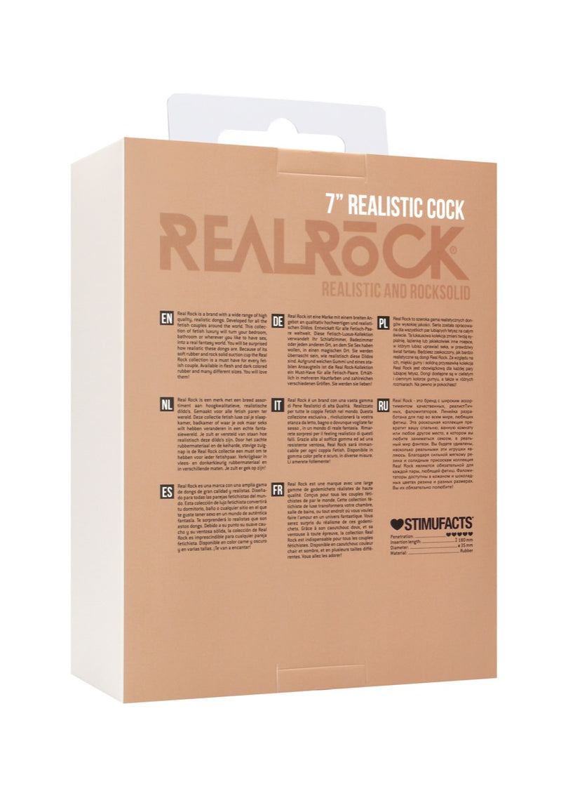 Real Rock Skin - Realistic Cock 7" With Scrotum