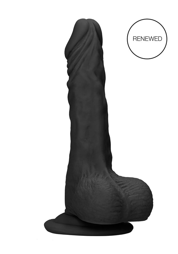 Real Rock - Dong W Testicles 8 inches - Black