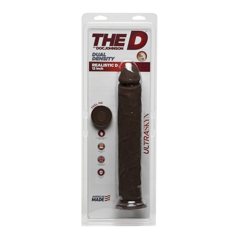 Doc Johnson | The D - Realistic D - 12 Inch Ultraskyn - Chocolate