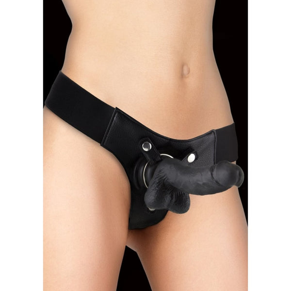Shots - Ouch! | Realistic - 7 Inch - Strap-On - Black