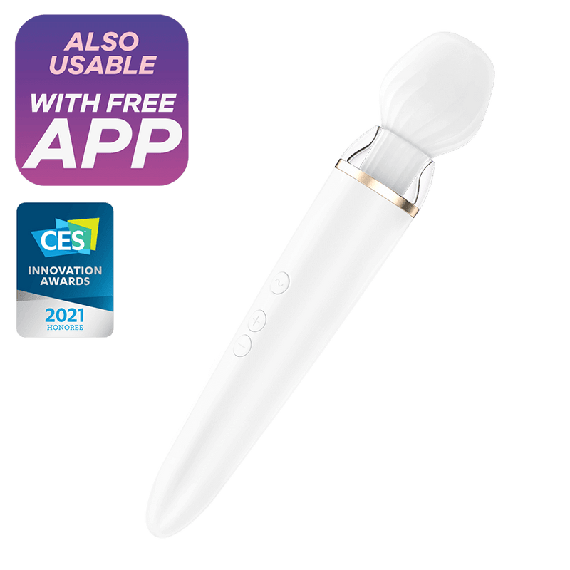 Satisfyer Double Wand-er white<br />incl. Bluetooth and App