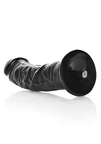 Real Rock - Curved Realistic Dildo with Suction Cup 6 inches - Black