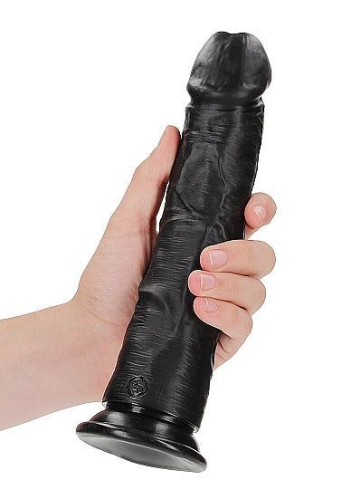 Real Rock - Curved Realistic Dildo with Suction Cup 9 inches - Black