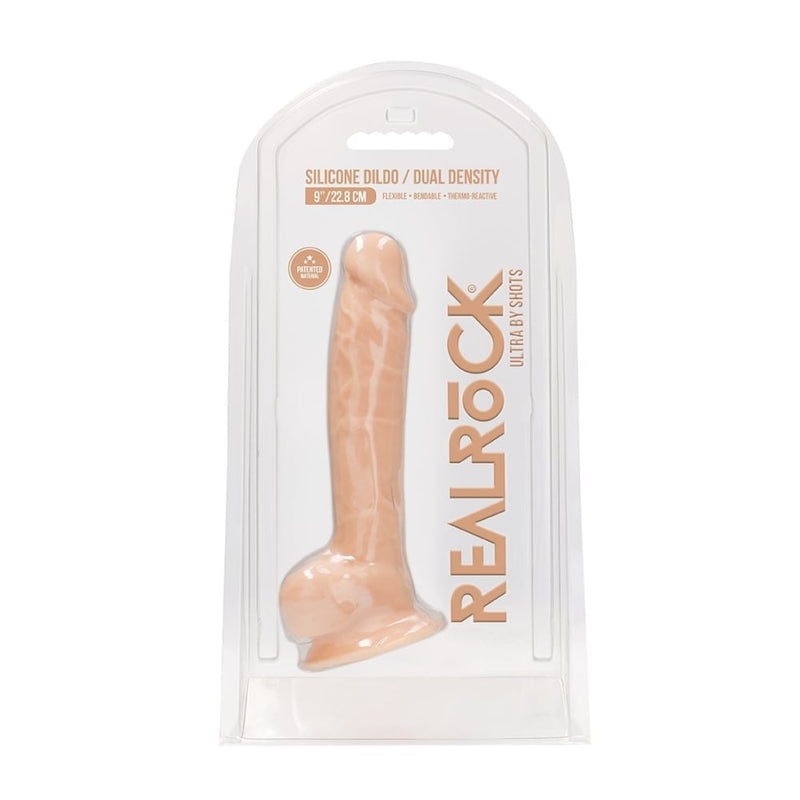 Shots - RealRock - Ultra | Silicone Dildo With Balls - 22,8 cm - Flesh