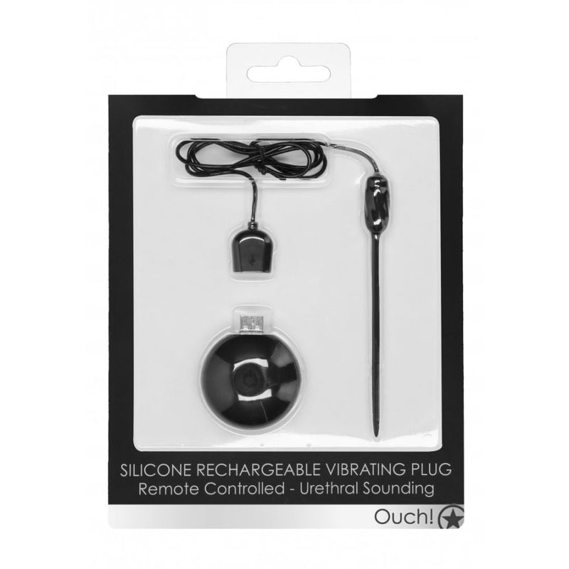 Shots - Ouch! Urethral Sounding | Silicone Rechargeable Vibrating Plug Remote