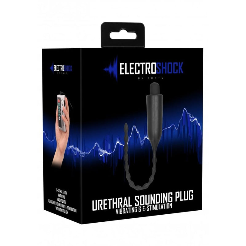 Shots - ElectroShock | E-Stimulation Vibrating Urethral Sounding Plug - Black