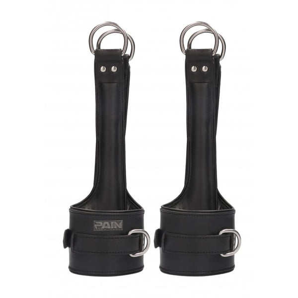 Shots - Ouch! Pain | Suspension Cuffs Leather Hands & Feet - Black