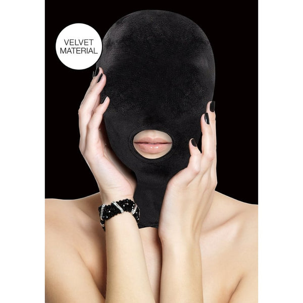 Shots - Ouch! | Velvet & Velcro Mask with Mouth Opening