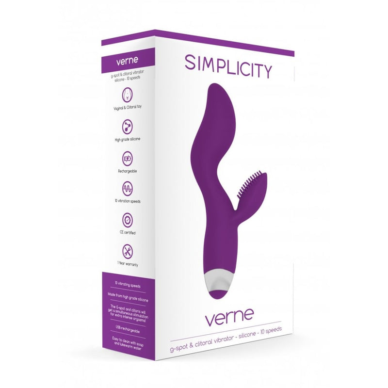 Shots - Simplicity | VERNE G-spot & Clitoral vibrator - Purple