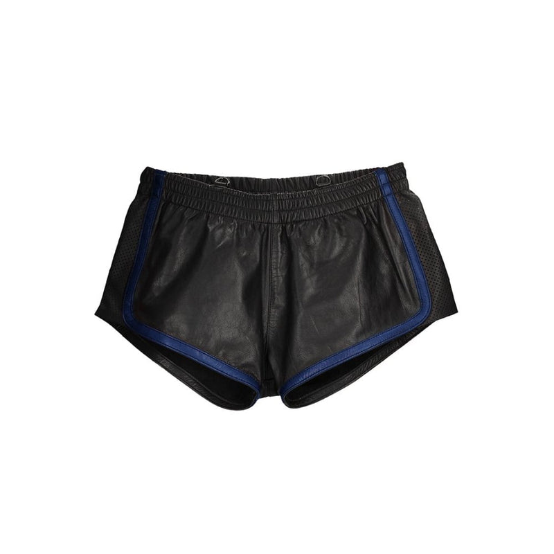 Shots - Ouch! Uomo | Versatile Leather Shorts - Black/Blu - S/M