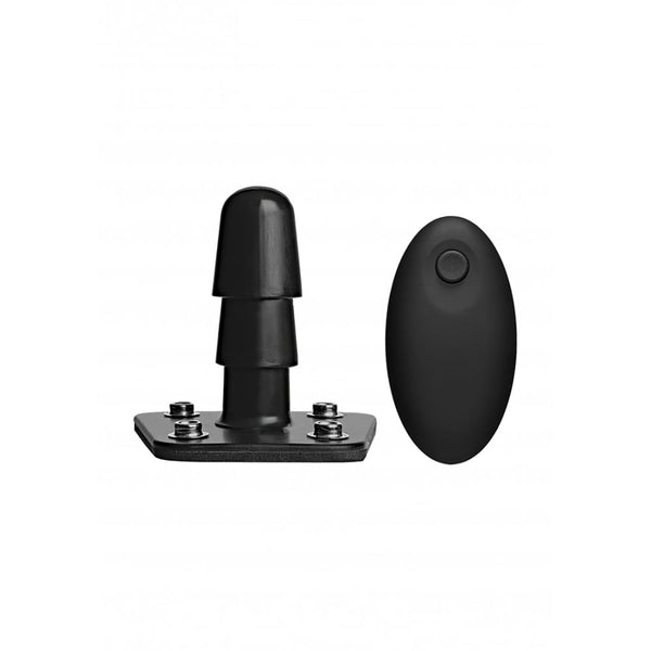Doc Johnson - Vac-U-Lock | Vibrating Plug with Wireless Remote - Black
