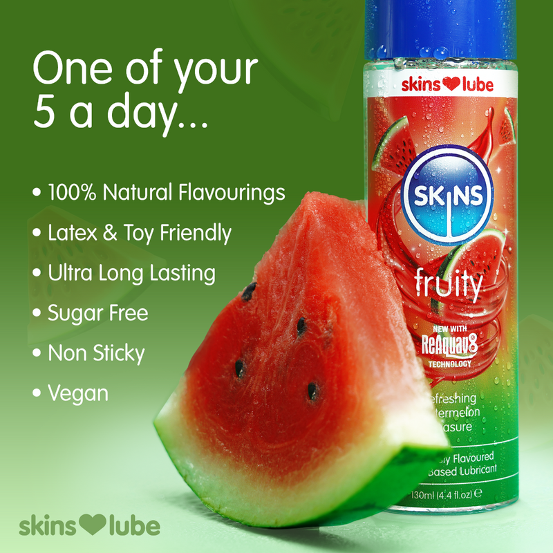 Skins Watermelon Water Based Lubricant 4.4 fl oz (130ml)