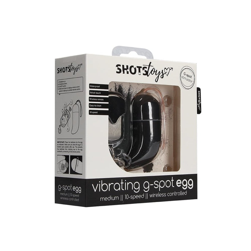 Shots - Shots Toys | Wireless Vibrating G-Spot Egg - Medium - Black