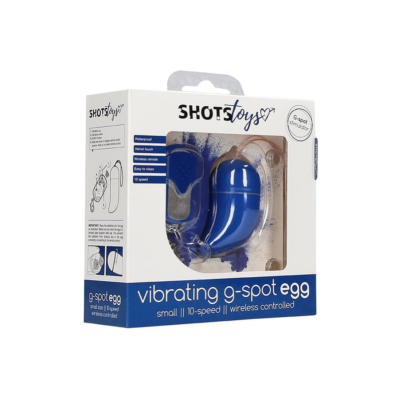 Shots Toys | Wireless Vibrating G-Spot Egg - Small - Blue